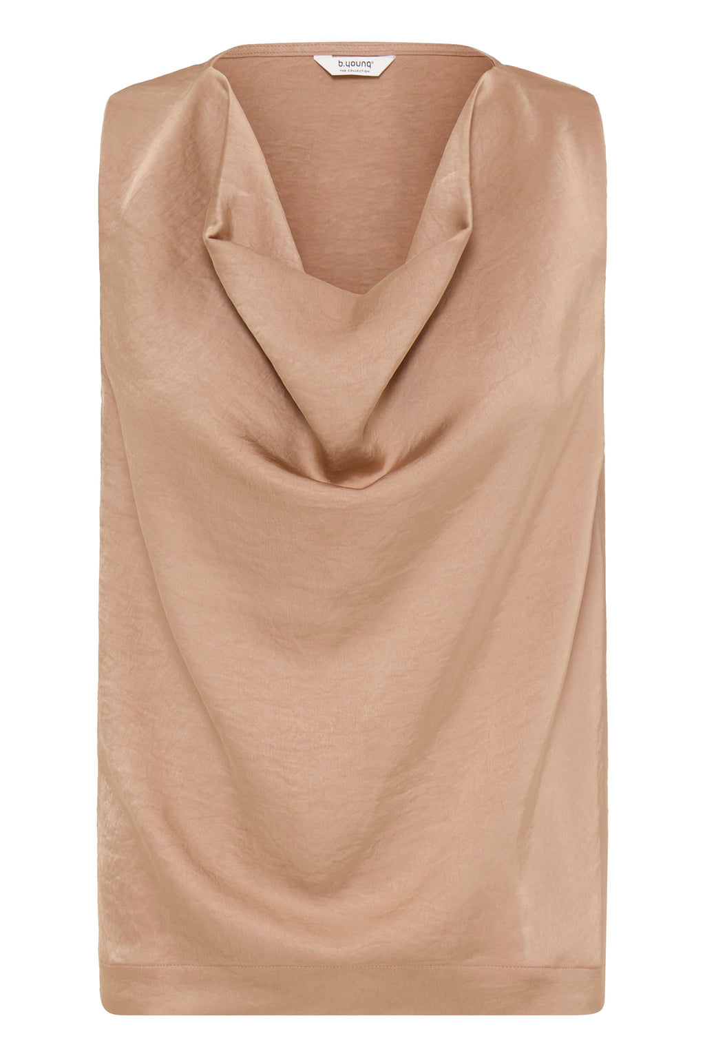 B.Young Dacanna Satin Cowl Neck Sleeveless Top