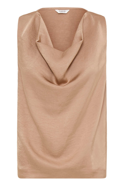 B.Young Dacanna Satin Cowl Neck Sleeveless Top