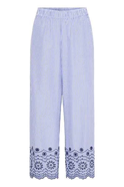 B.Young Inzi Floral Stripe Embroidered Pants