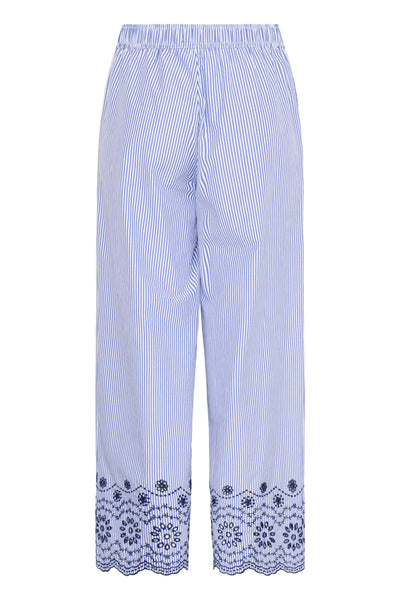 B.Young Inzi Floral Stripe Embroidered Pants