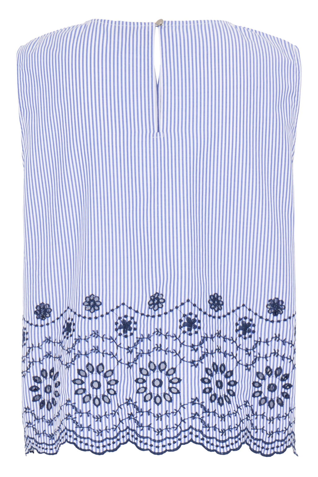 B.Young Inzi Floral Stripe Embroidered Sleeveless Top