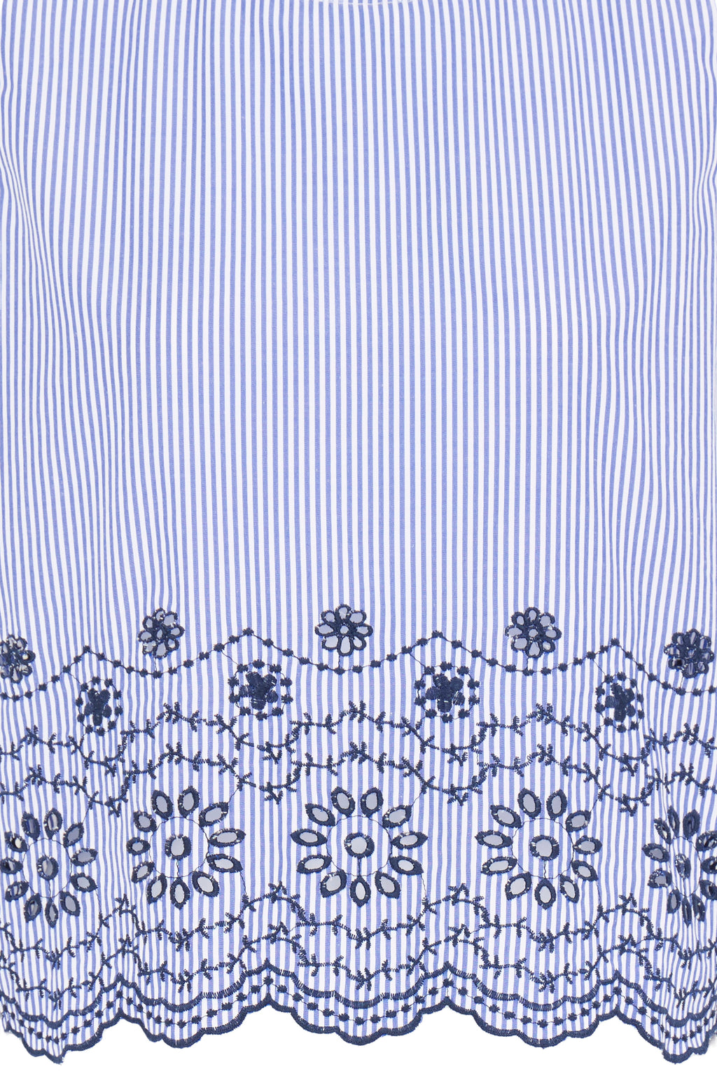 B.Young Inzi Floral Stripe Embroidered Sleeveless Top