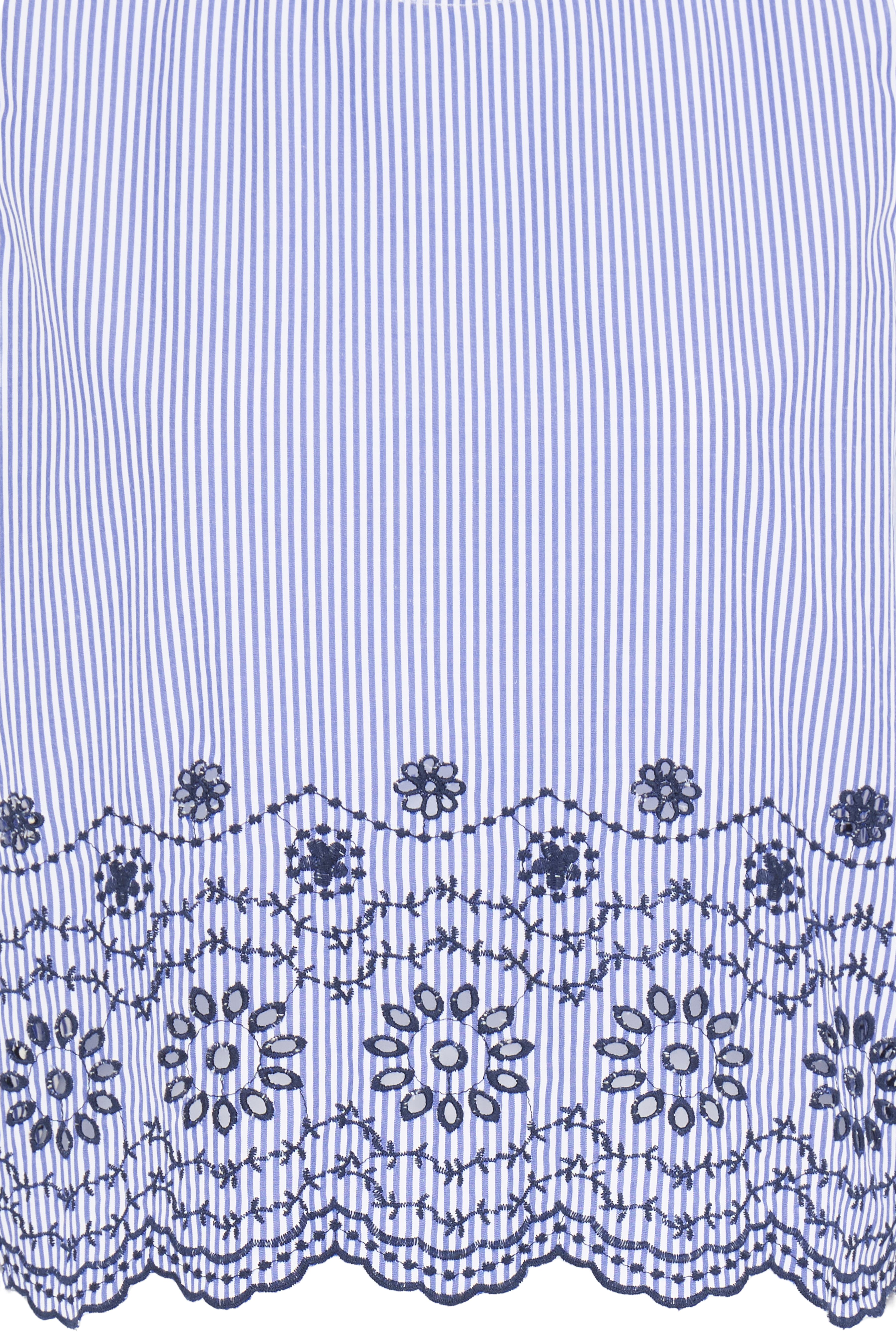 B.Young Inzi Floral Stripe Embroidered Sleeveless Top