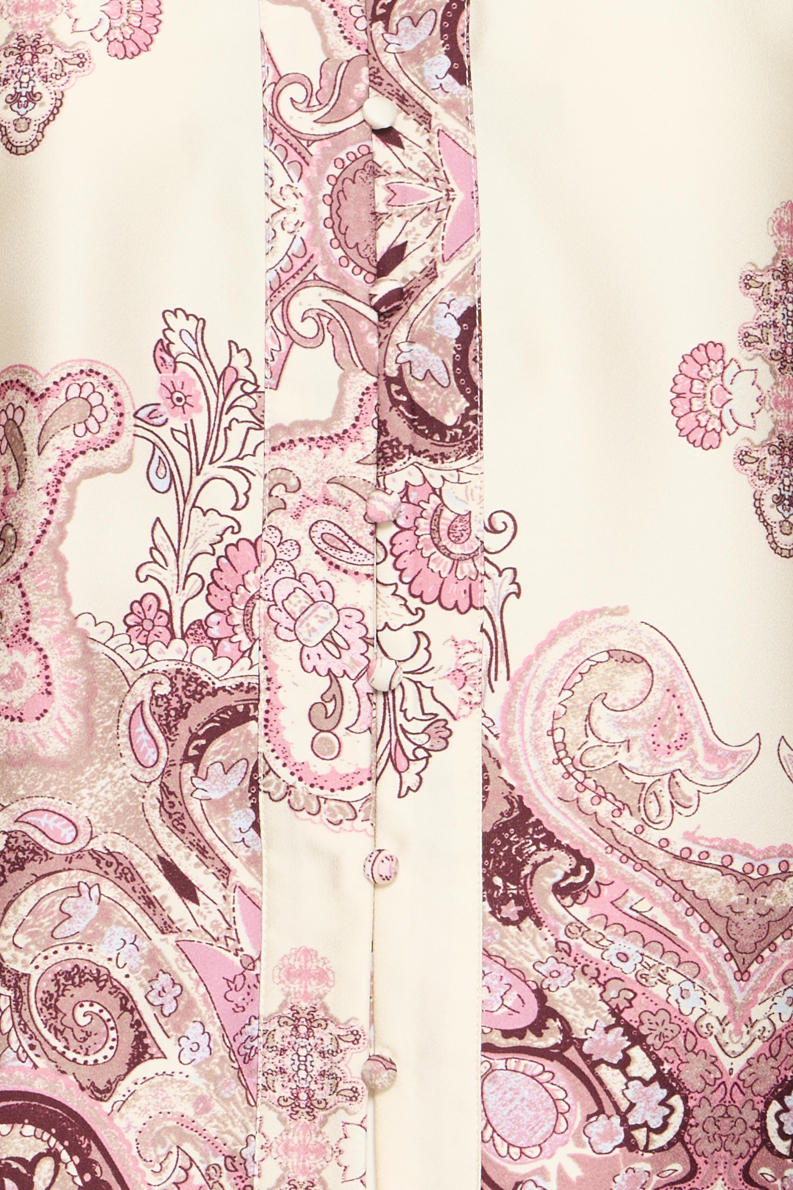 B.Young Jannike Button Front Paisley Print Satin Blouse