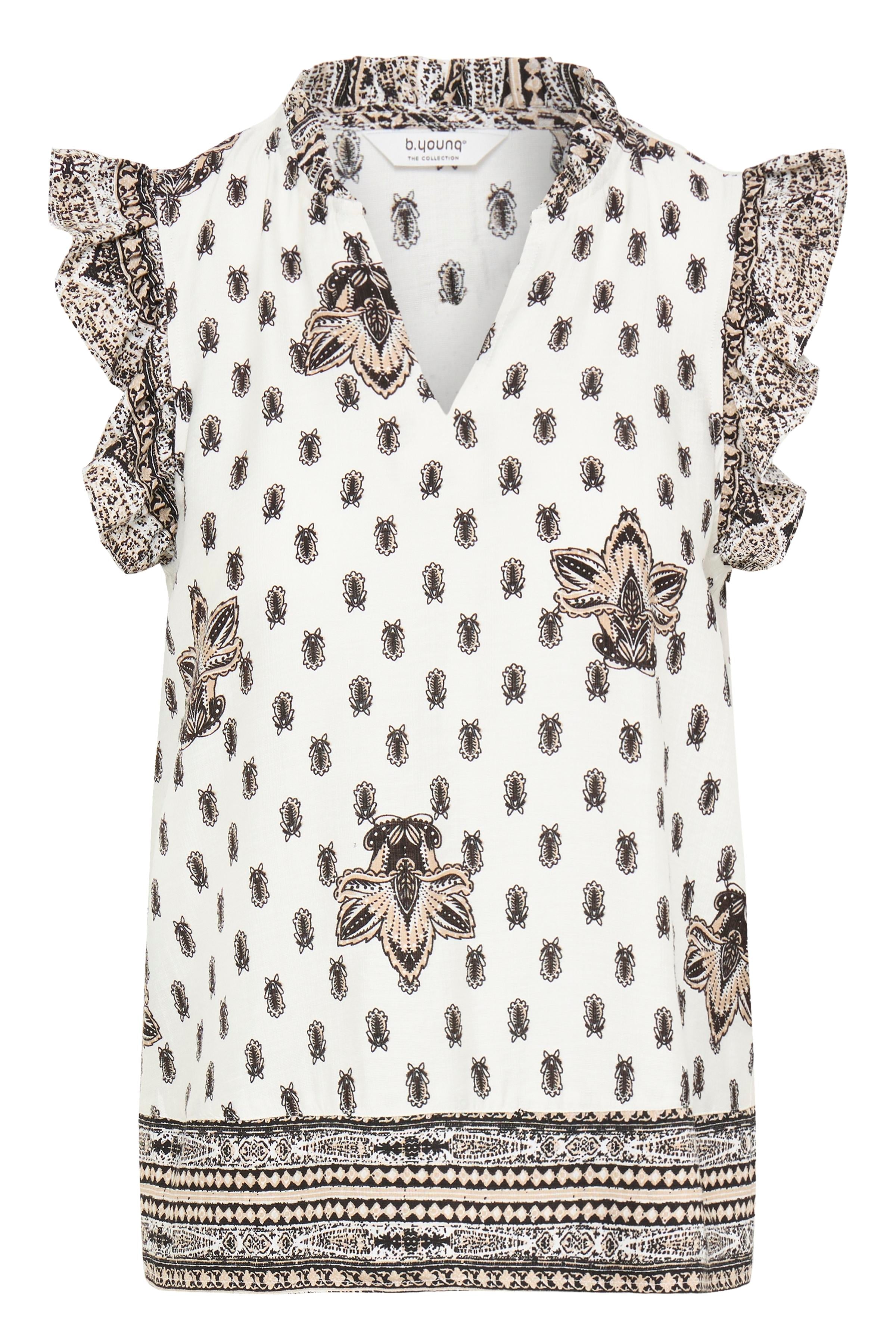 B.Young Ikaia Boho Ruffle Sleeve Blouse