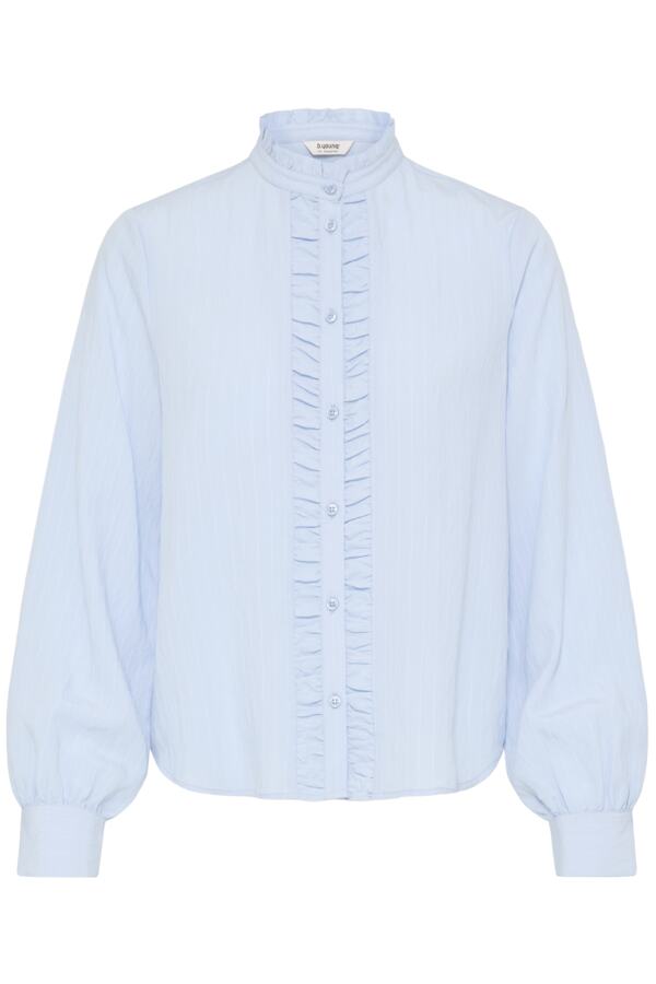 B.Young Flavie Ruffle Front Button Shirt