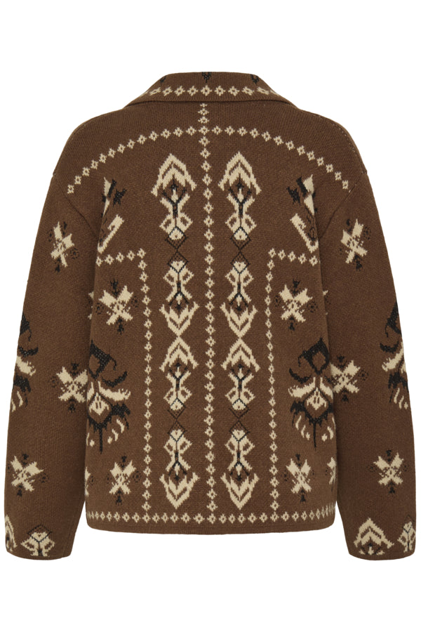 B.Young Orli Embroidered Folk Collar Cardigan