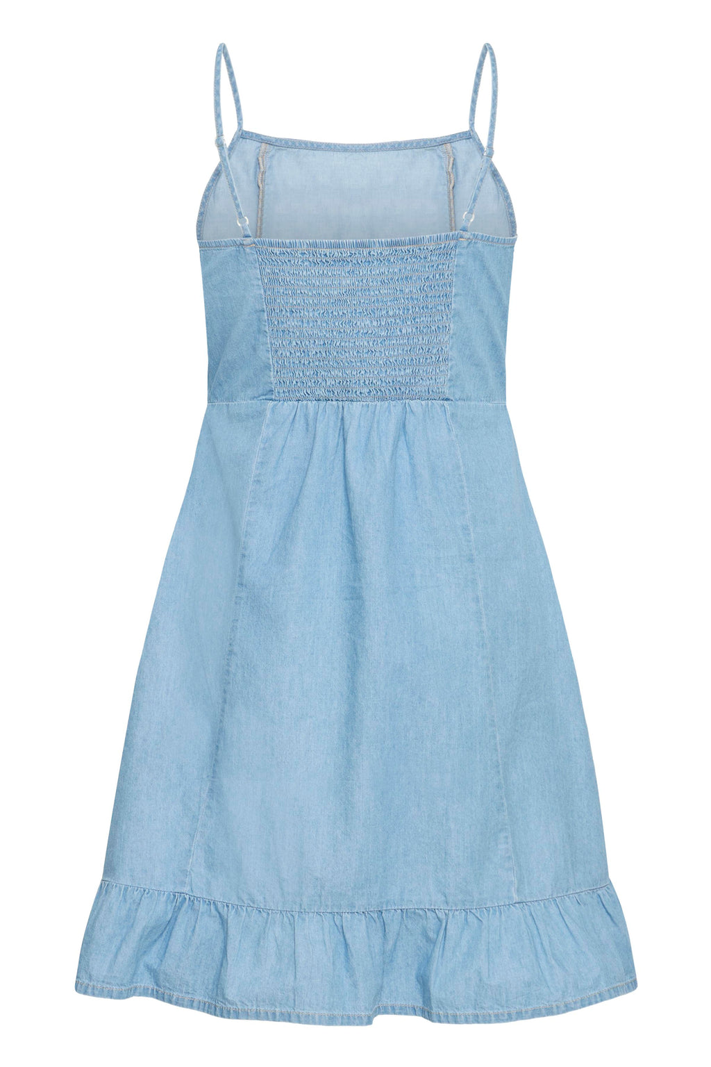 B.Young Kashe Frill Hem Chambray Sleeveless Dress