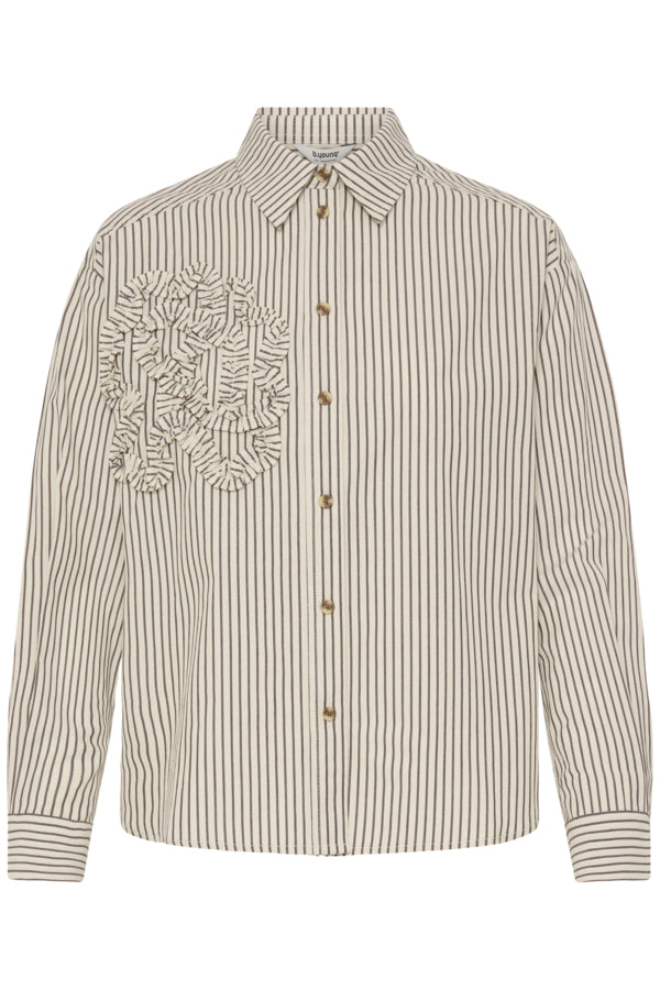 B.Young Jesio Frill Applique Detail Stripe Shirt