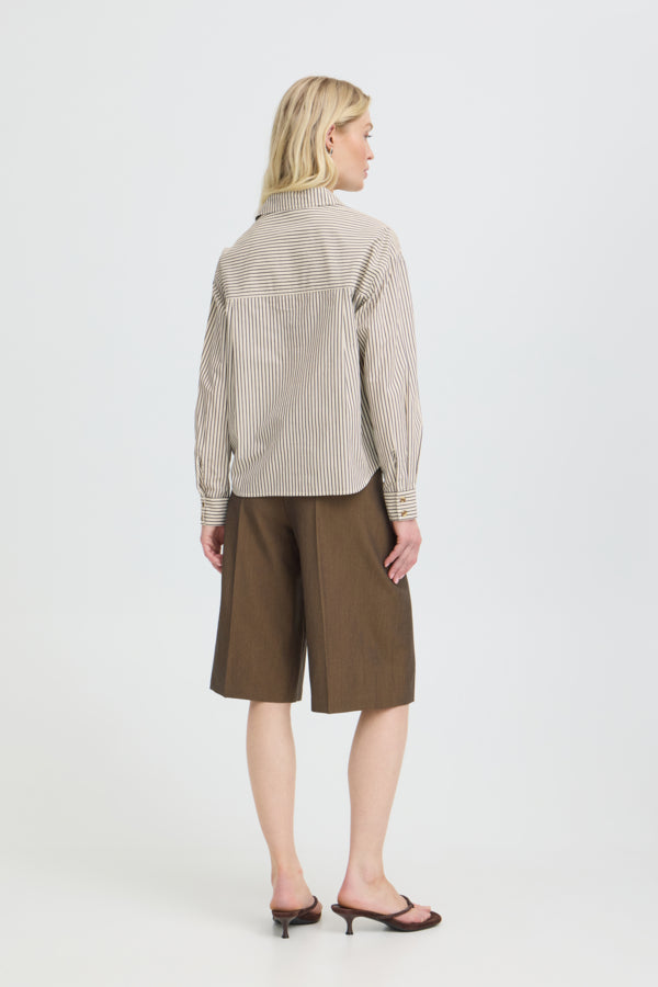 B.Young Jesio Frill Applique Detail Stripe Shirt