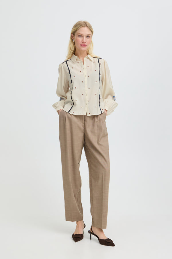 B.Young Irisa Folk Embroidery Ricrac Shirt