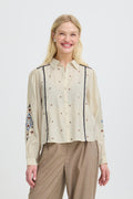 B.Young Irisa Folk Embroidery Ricrac Shirt