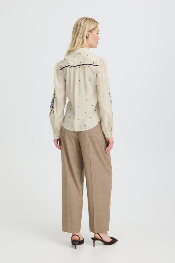 B.Young Irisa Folk Embroidery Ricrac Shirt