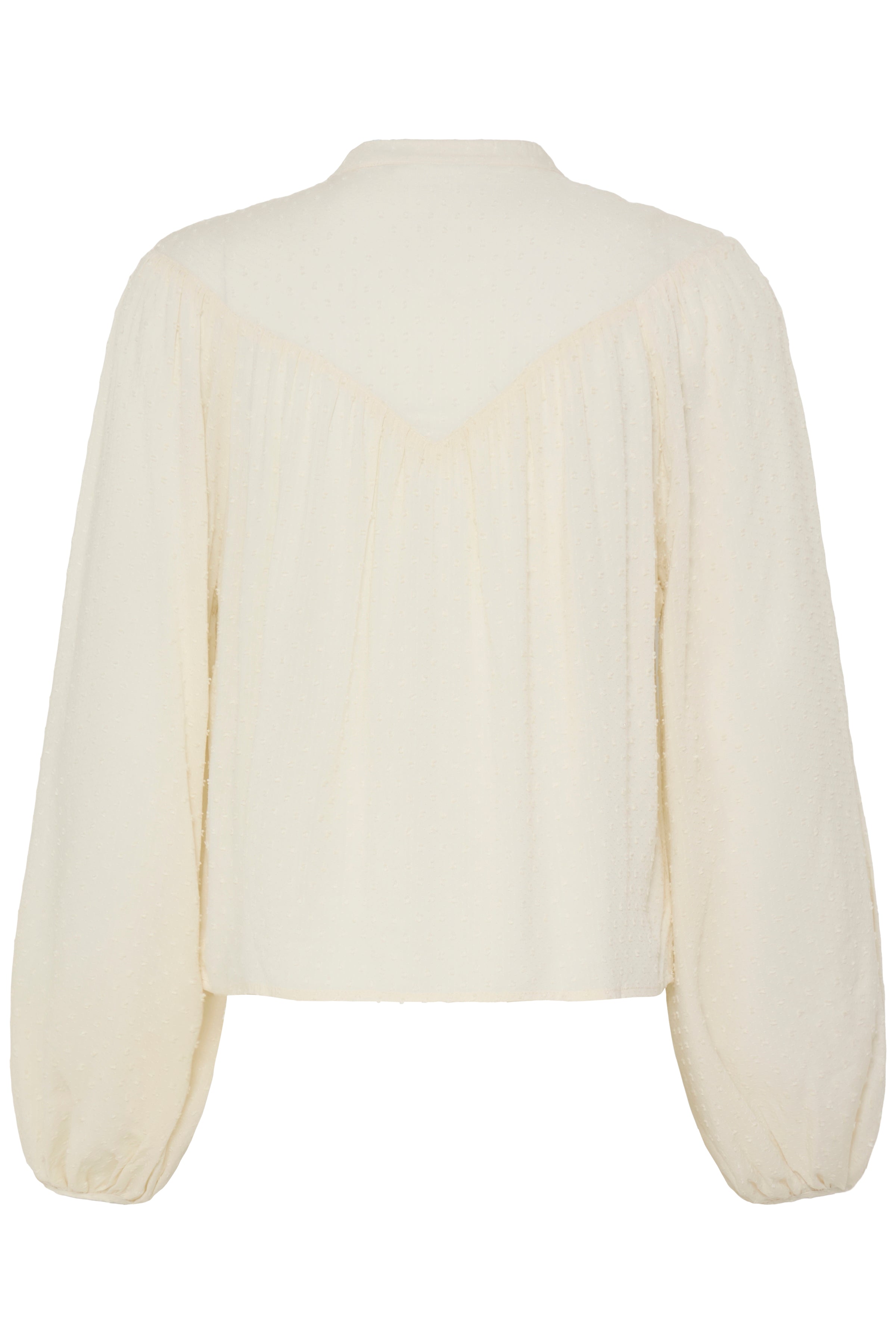 B.Young Helmine Textured Fabric Cut Out Folk Blouse