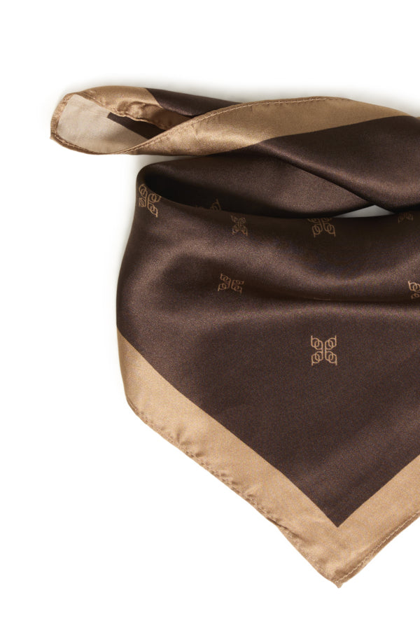 B.Young Wioletta Silk Logo Square Scarf