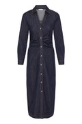 B.Young Kanea Fitted Contoured Denim Midi Dress