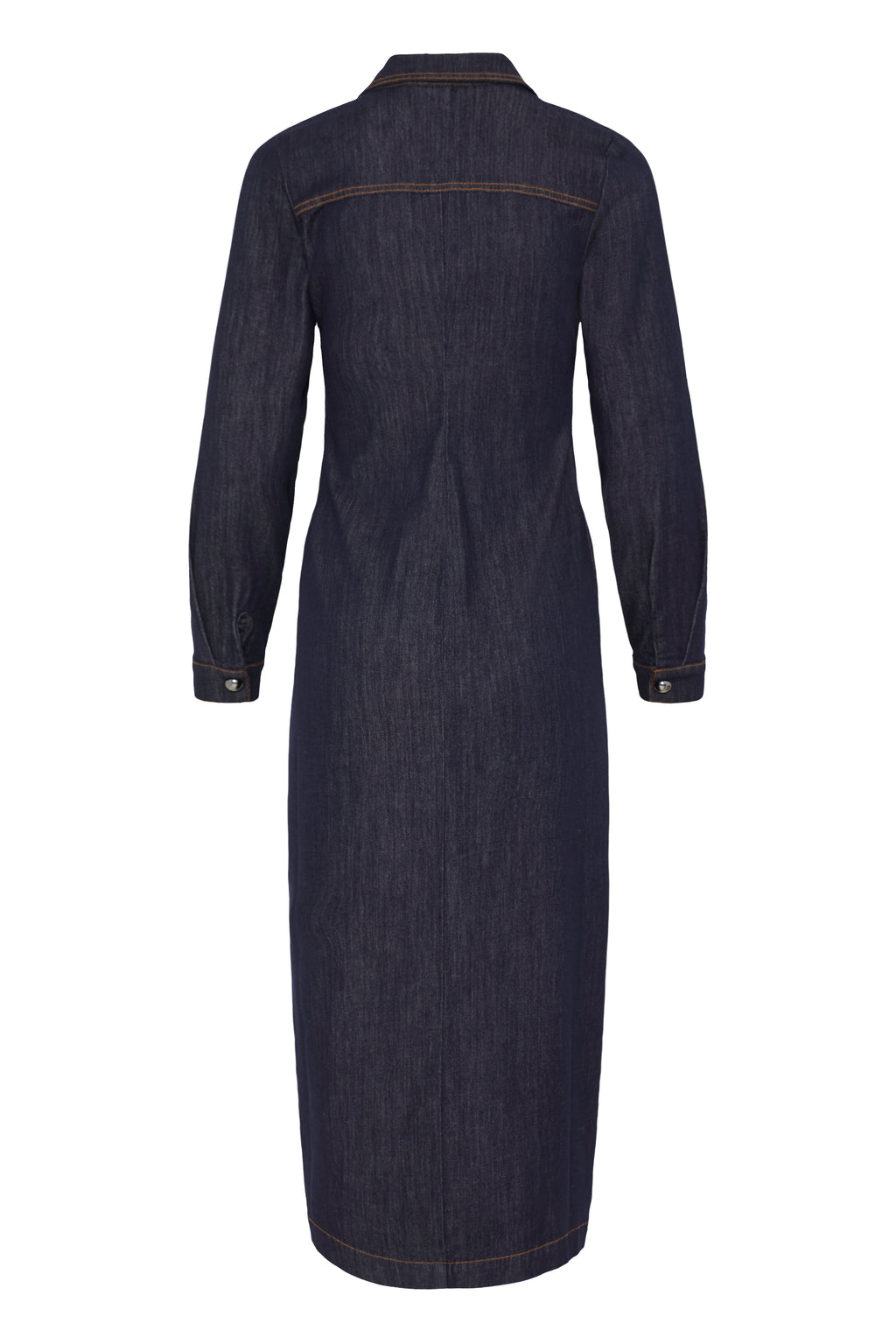 B.Young Kanea Fitted Contoured Denim Midi Dress