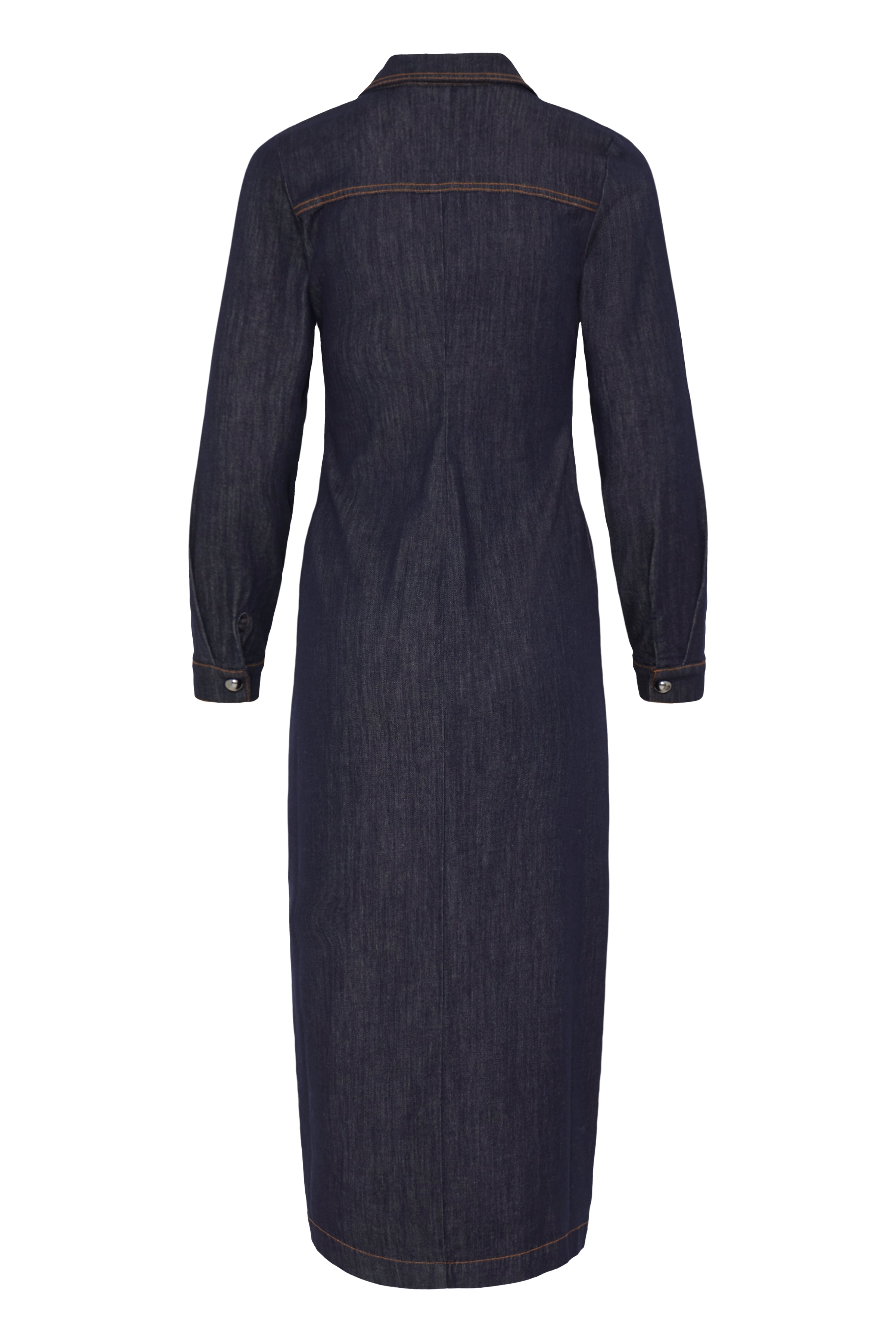 B.Young Kanea Fitted Contoured Denim Midi Dress