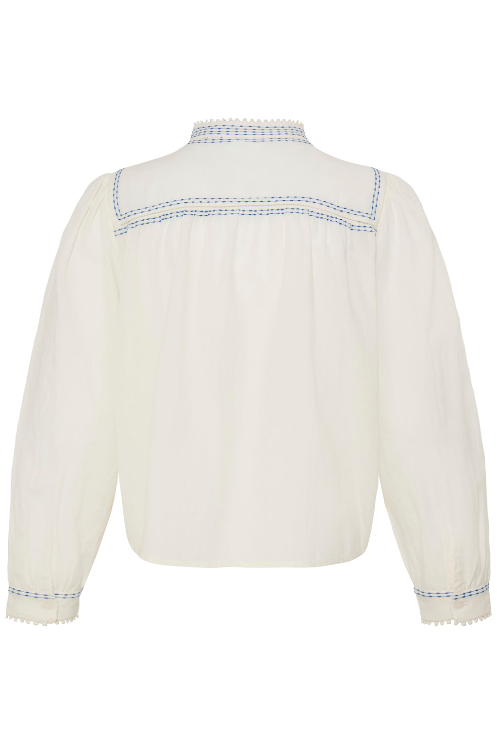 B.Young Haruka Embroidered High Neck Blouse