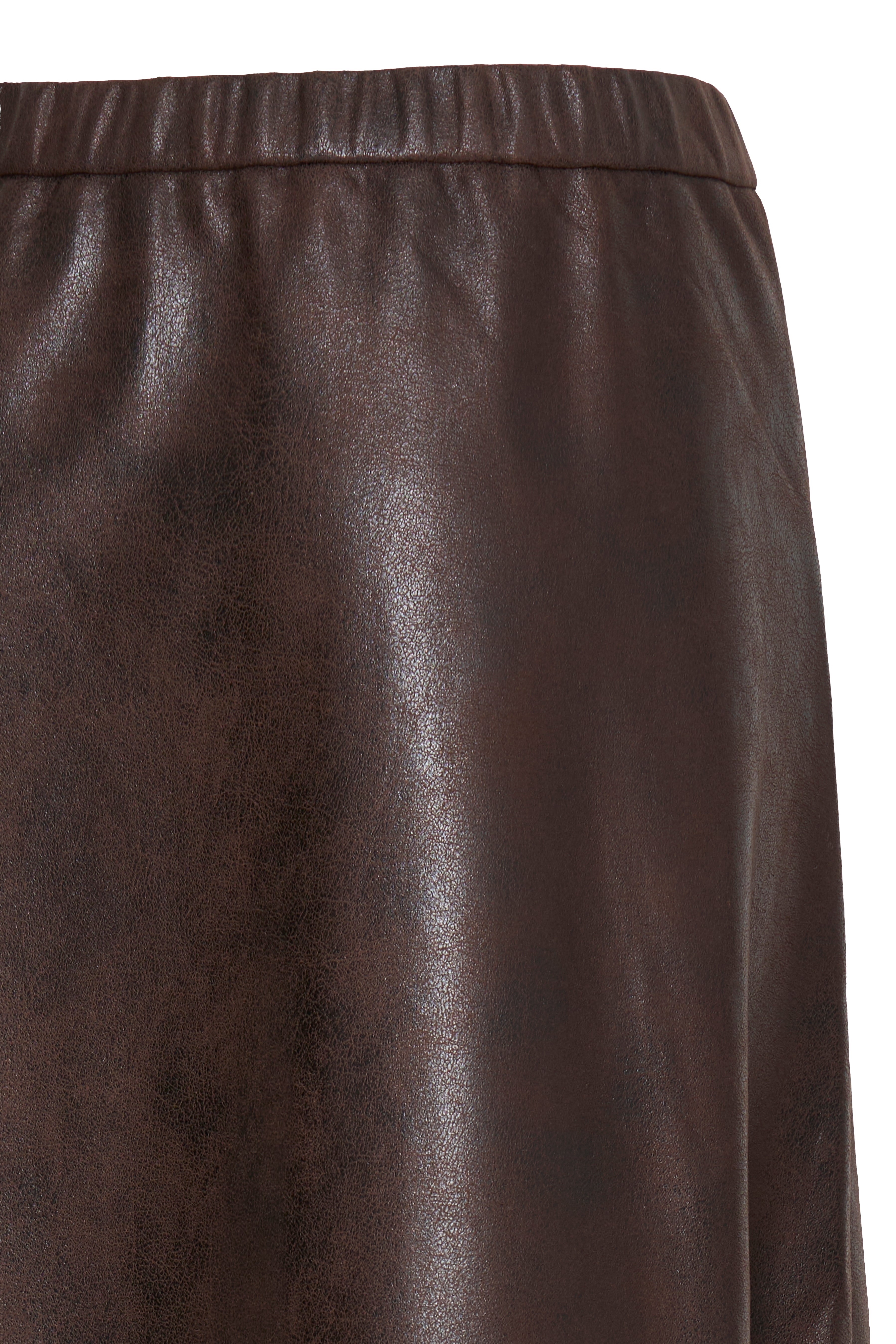 B.Young Dimian Faux Leather A-Line Midi Skirt