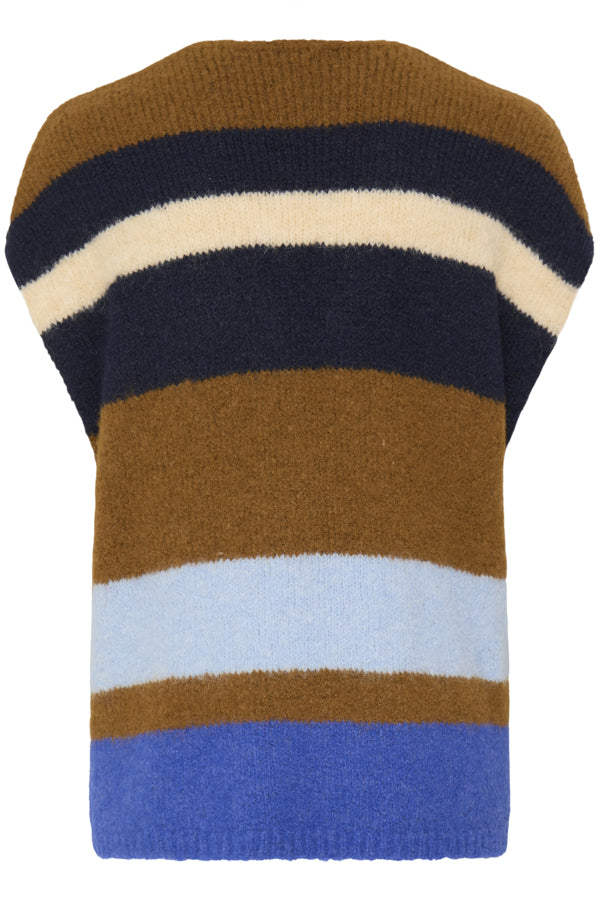 B.Young Millers Stripe Sleeveless Knit Pullover