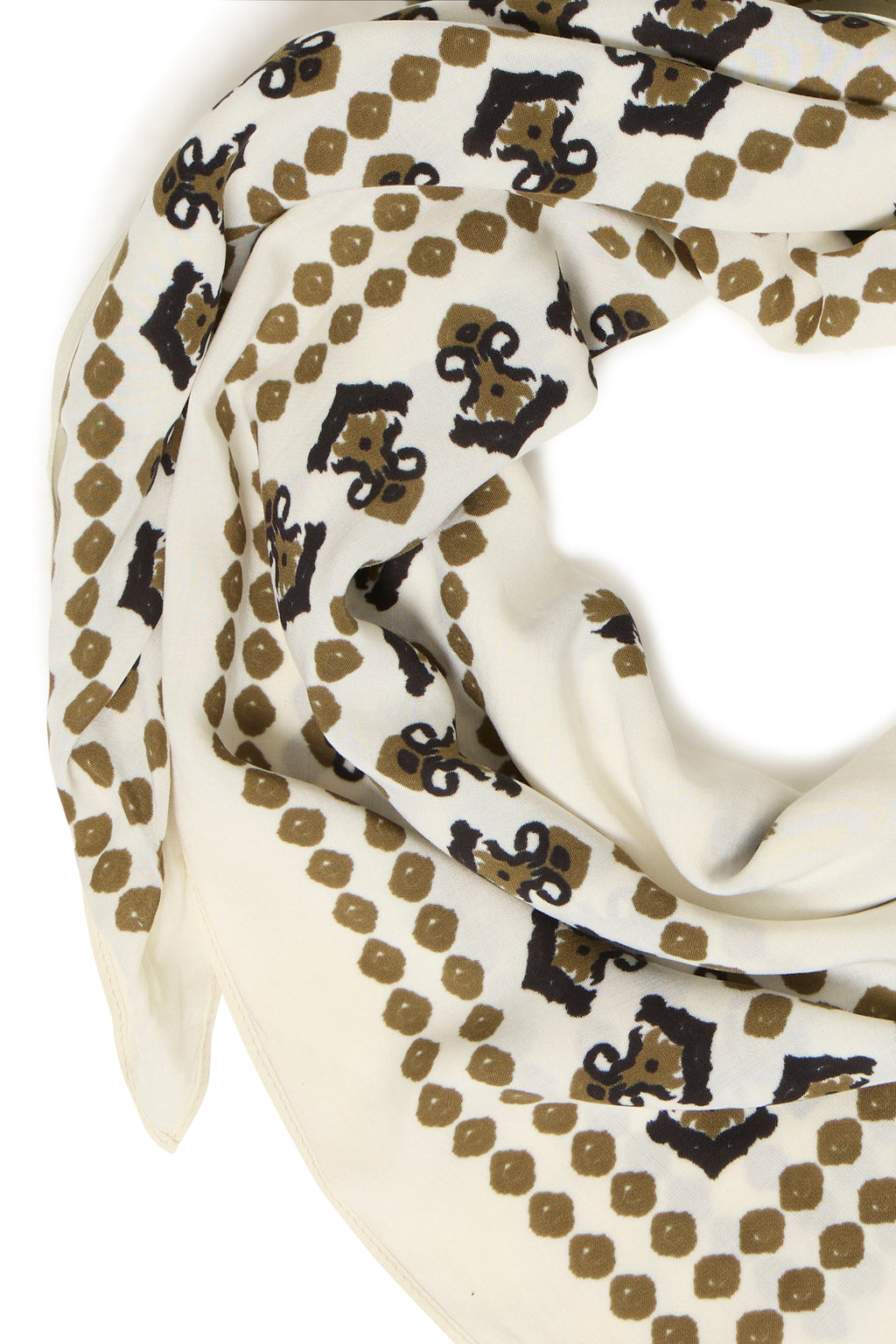 B.Young Vocai Folk Print Square Bandana Scarf