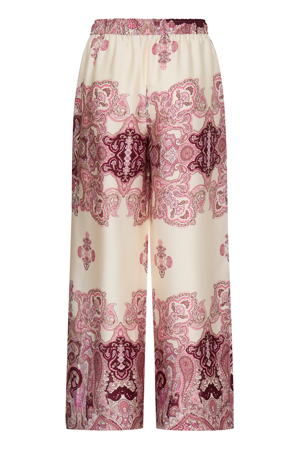 B.Young Jannike Wide Leg Paisley Print Satin Pants