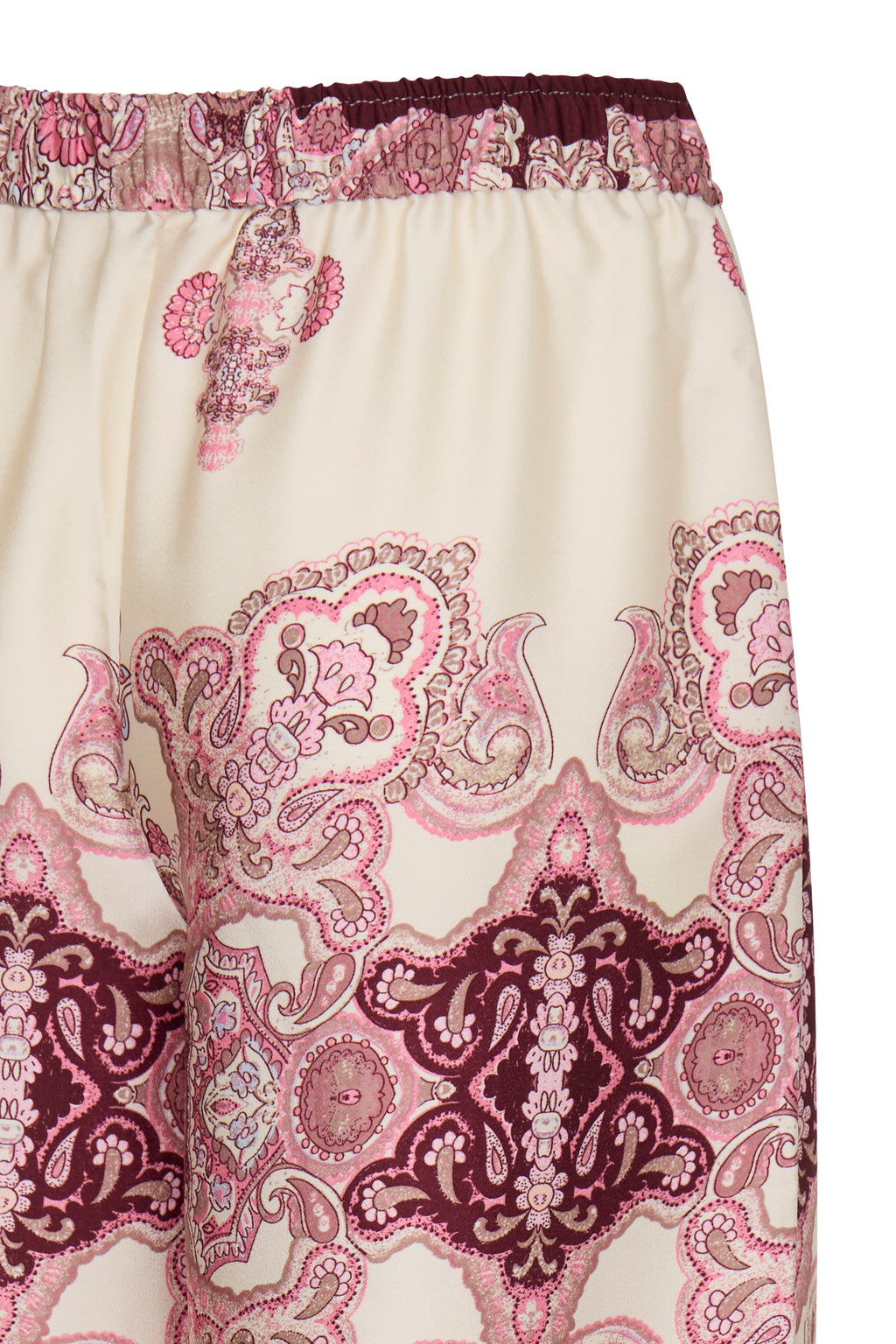 B.Young Jannike Wide Leg Paisley Print Satin Pants