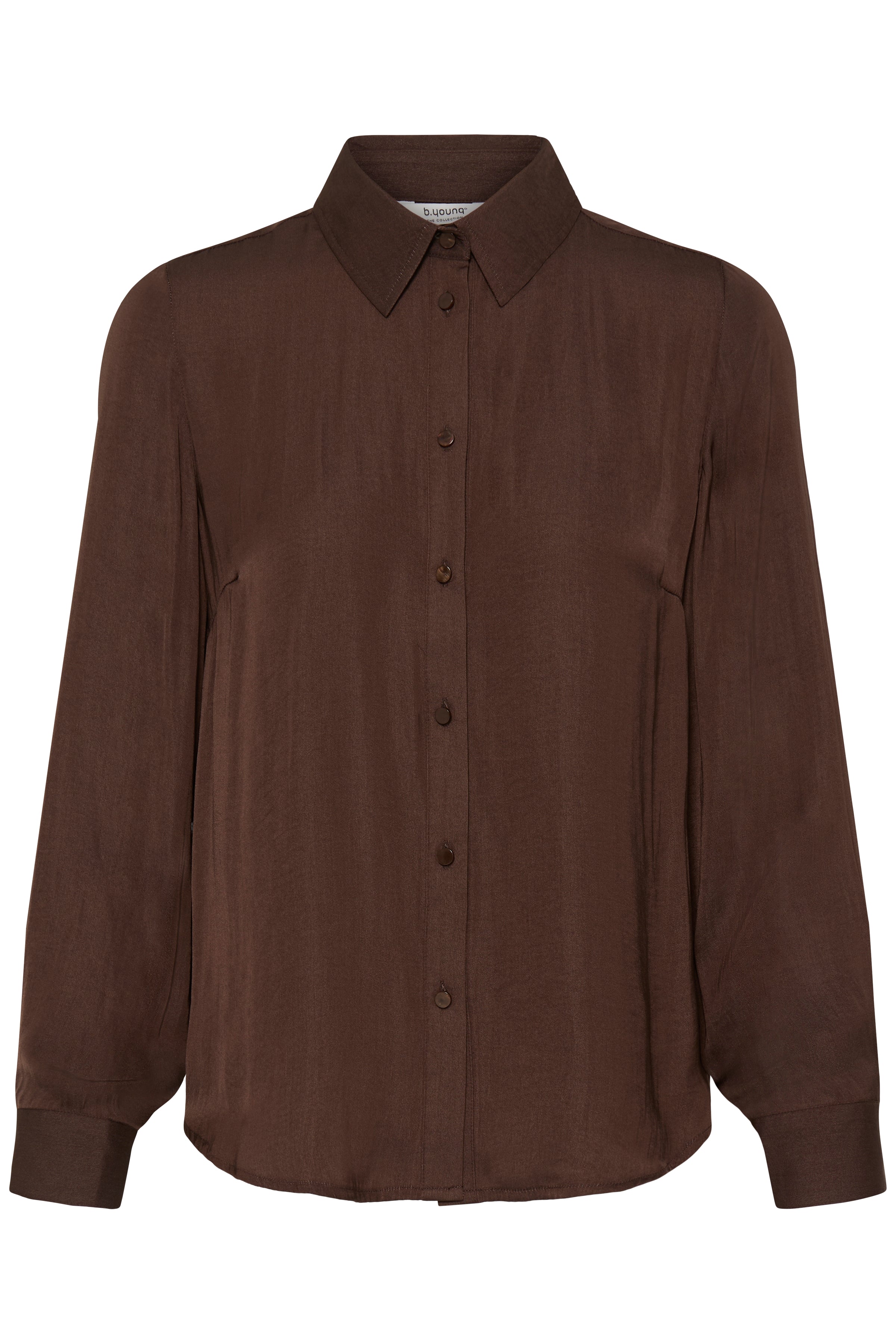 B.Young Ival Classic Button Through Shirt - Brown