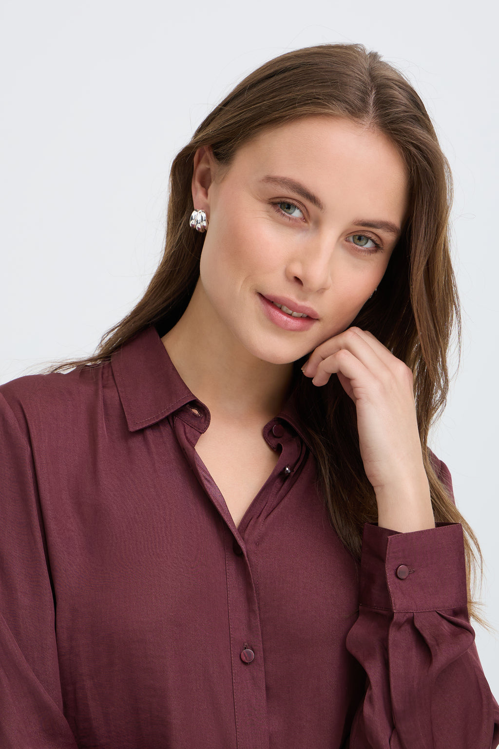 B.Young Ival Classic Button Through Shirt - Fig