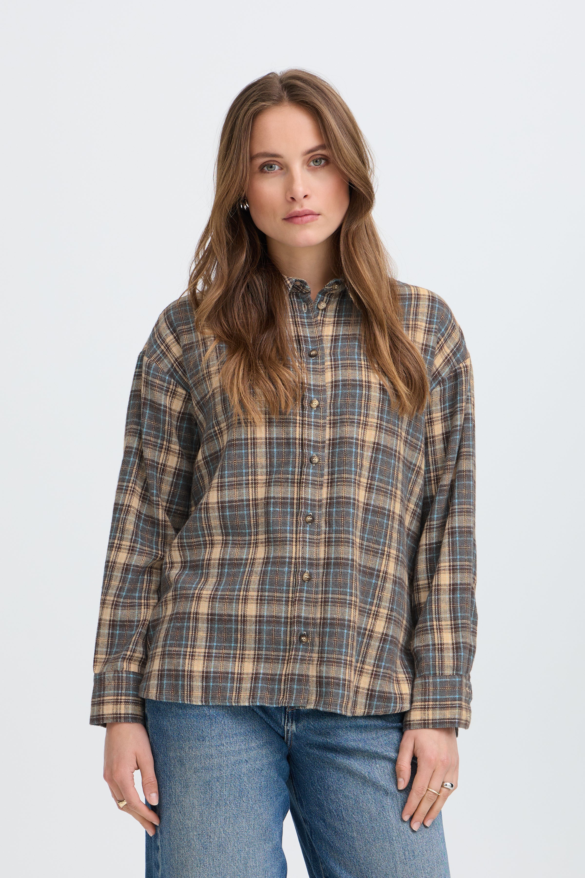 B.Young Fabrice Flannel Plaid Check Shirt