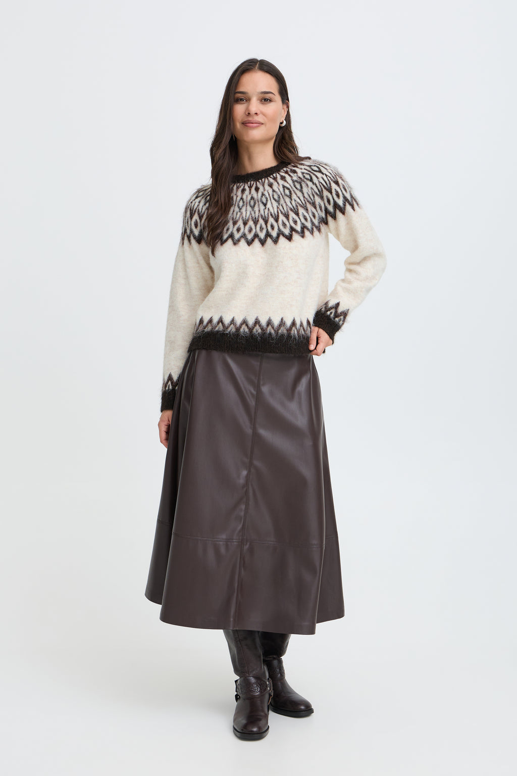 B.Young Milou Fairisle Cosy Knit Jumper