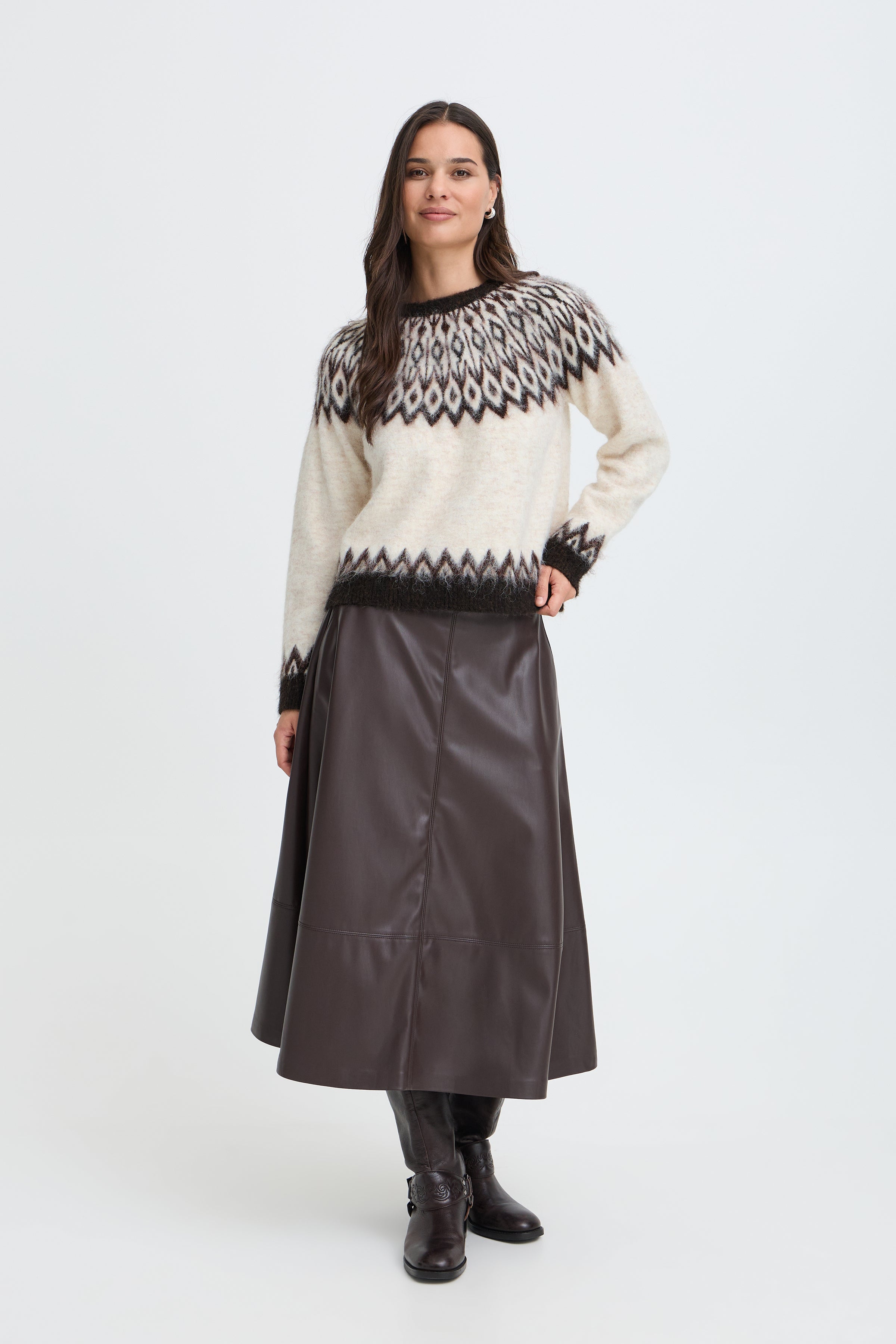 B.Young Milou Fairisle Cosy Knit Jumper