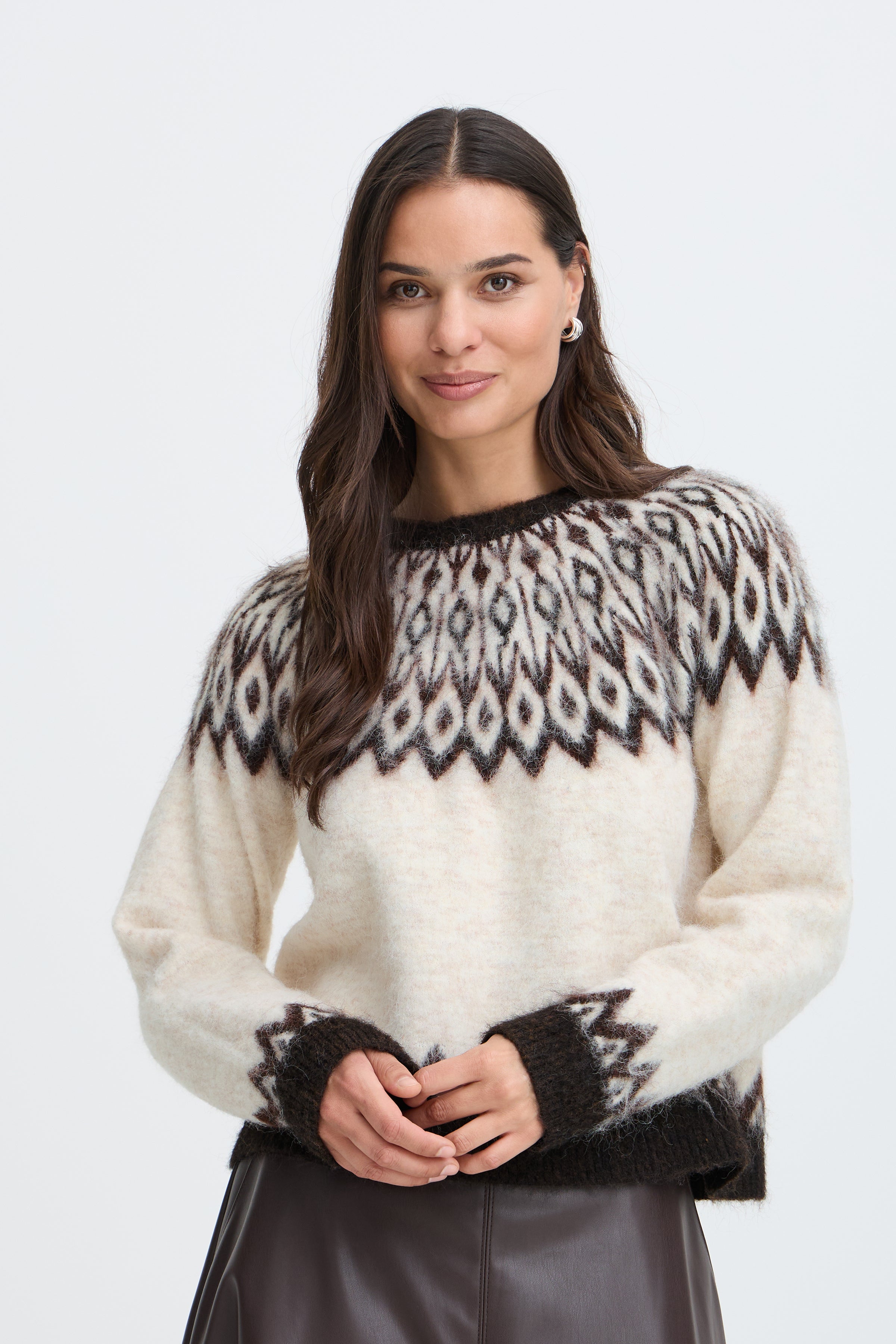 B.Young Milou Fairisle Cosy Knit Jumper