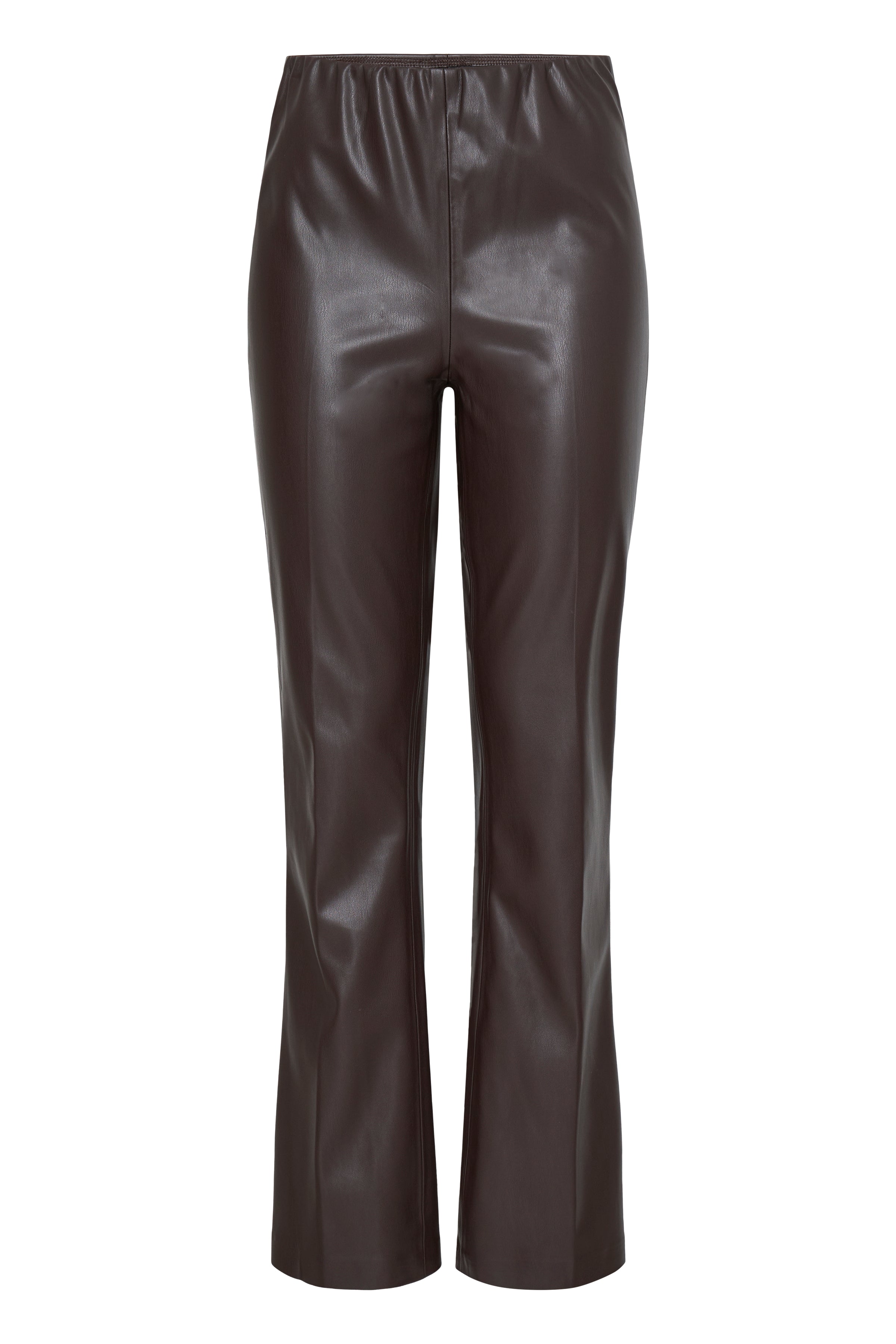 B.Young Daja Flare Faux Leather Pants – Brown