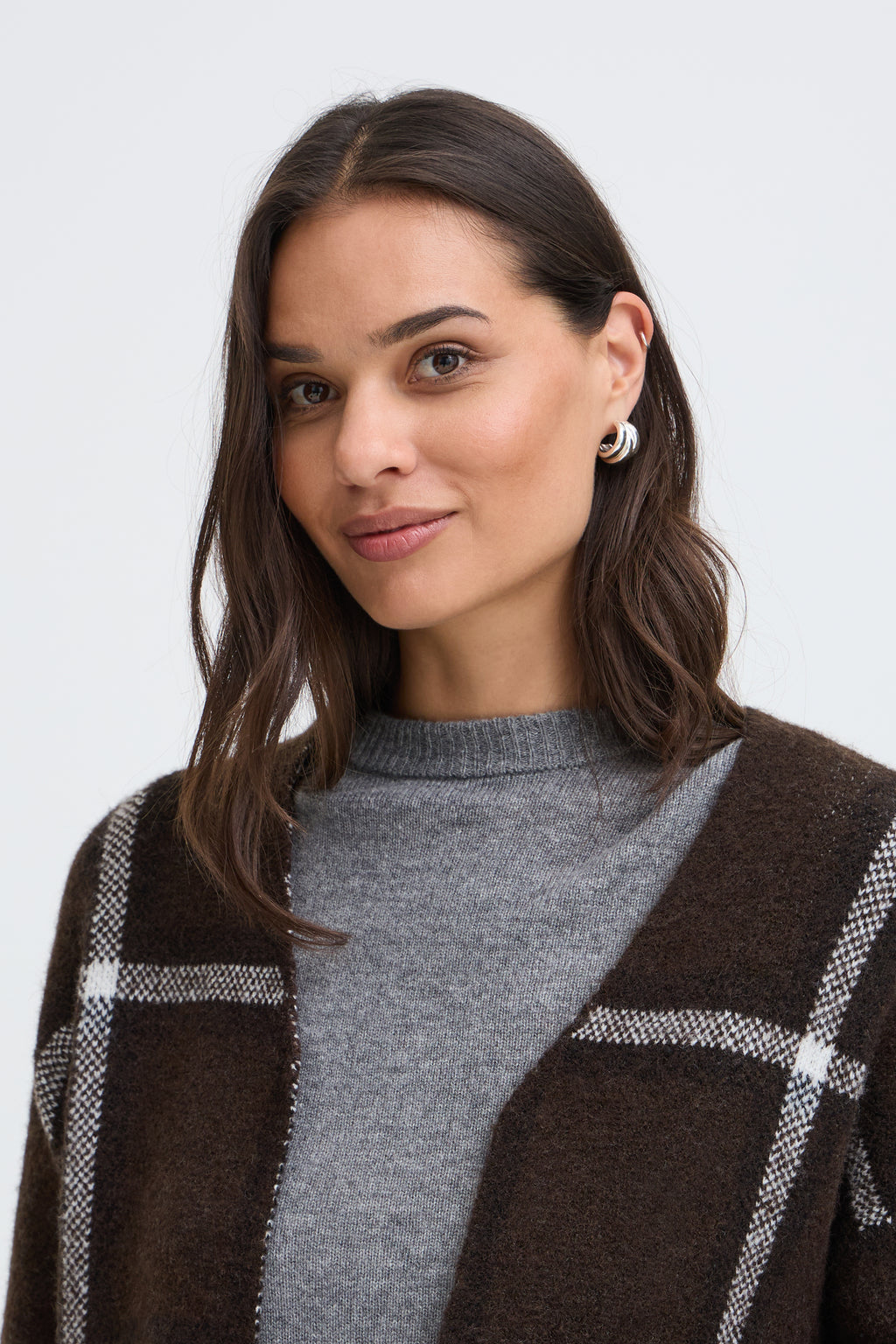 B.Young Odell Check Cardigan
