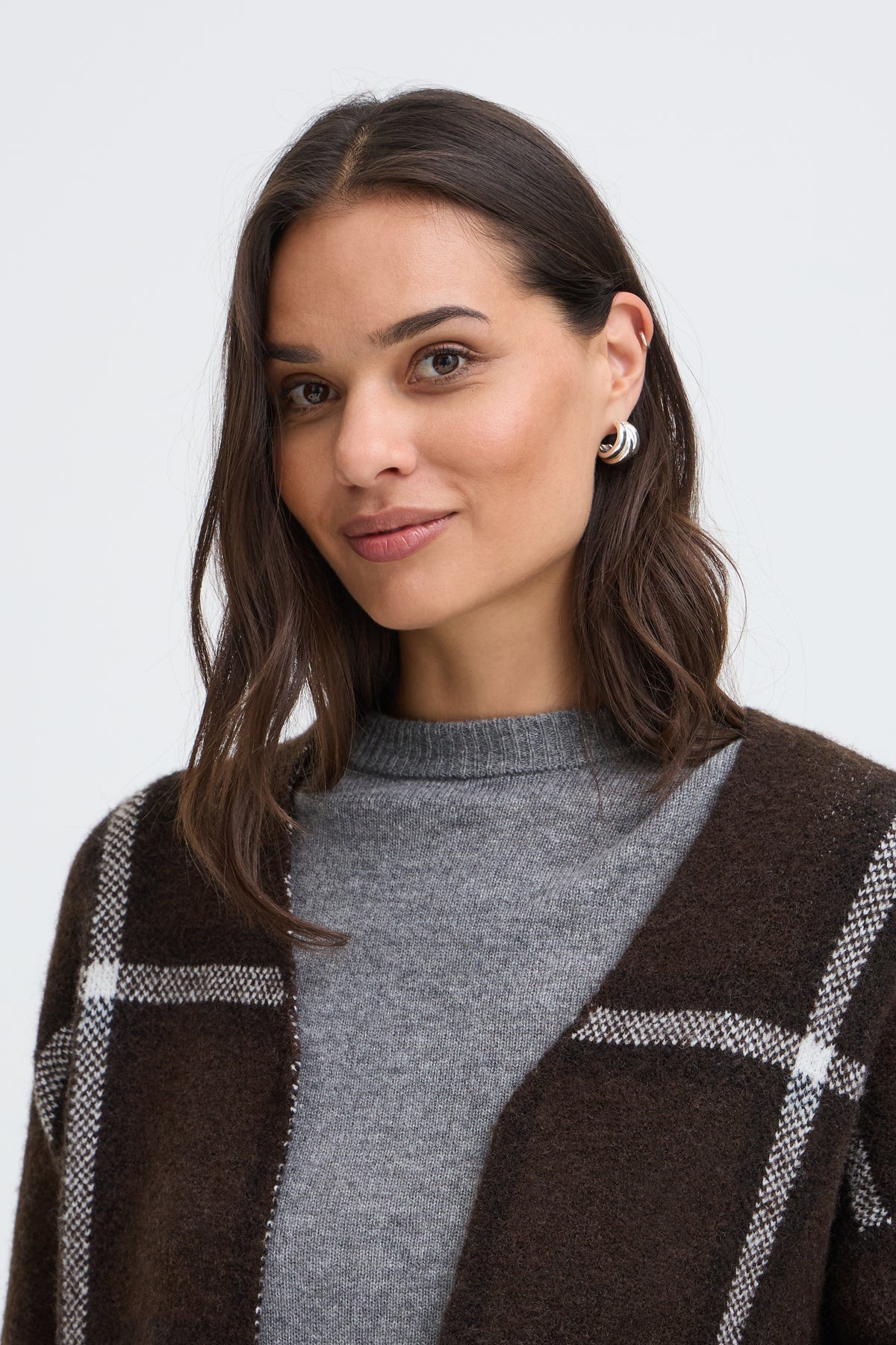 B.Young Odell Check Cardigan