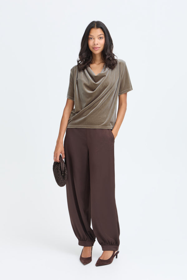 B.Young Perlina Draping Velvet Top