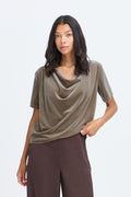 B.Young Perlina Draping Velvet Top