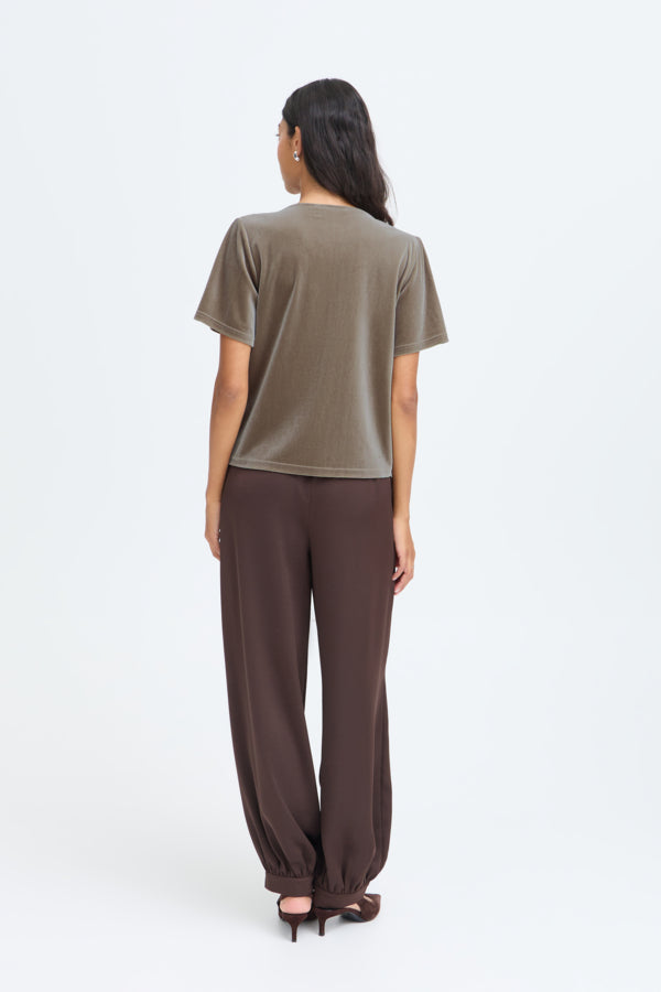 B.Young Perlina Draping Velvet Top
