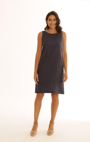 Pomodoro Linen Shift Dress