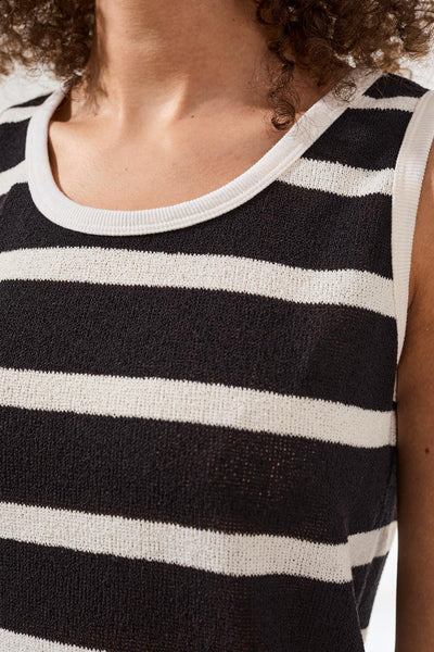 Tribal Slouchy Knit Stripe Vest Top
