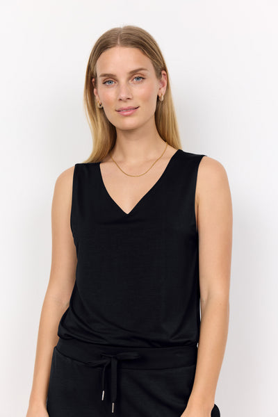 Soyaconcept Marica V-Neck Vest Top - Black