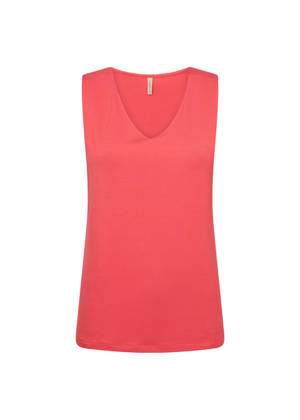Soyaconcept Marica V-Neck Vest Top - Coral