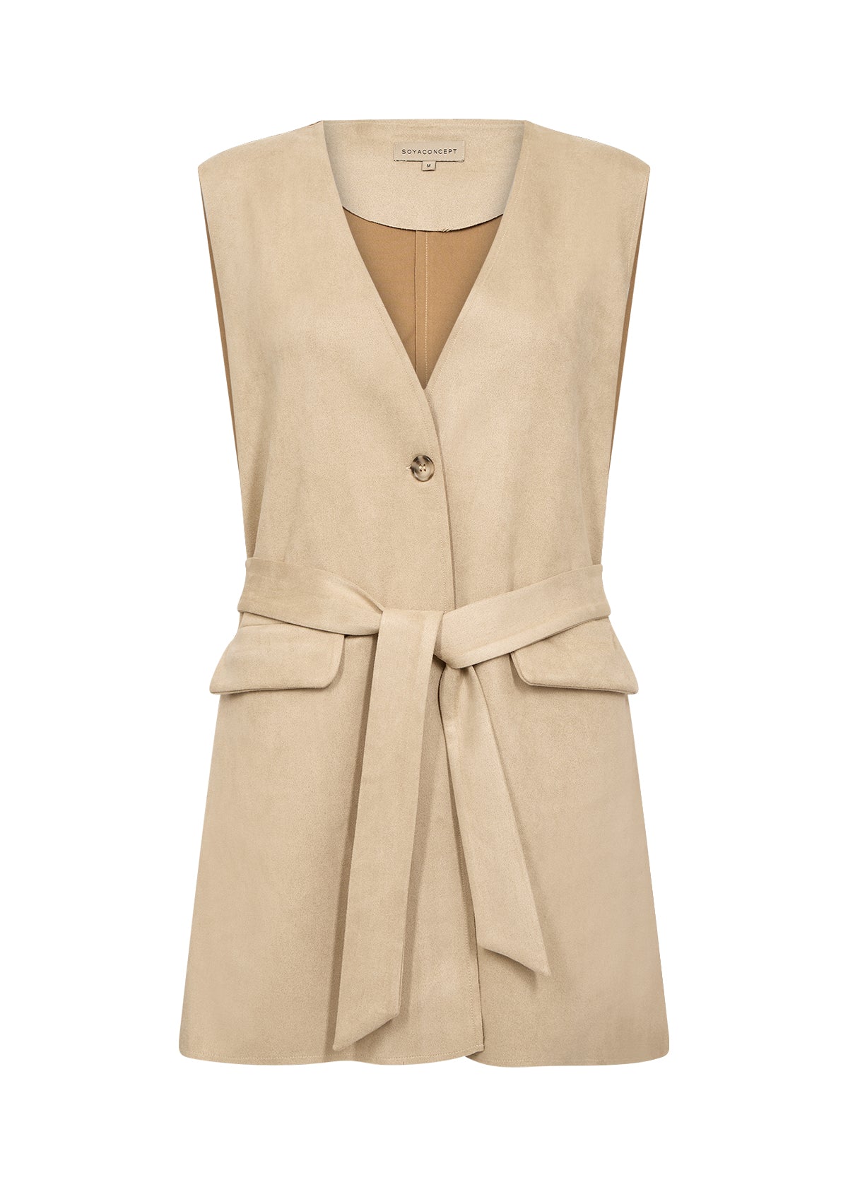 Soyaconcept Vikka Faux Suede Belted Waistcoat