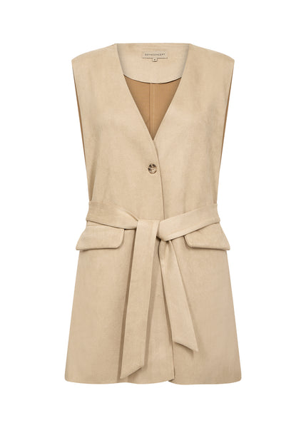 Soyaconcept Vikka Faux Suede Belted Waistcoat