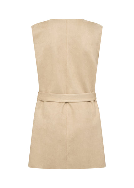 Soyaconcept Vikka Faux Suede Belted Waistcoat