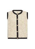 Soyaconcept Bessie Contrast Trim Bouclé Waistcoat