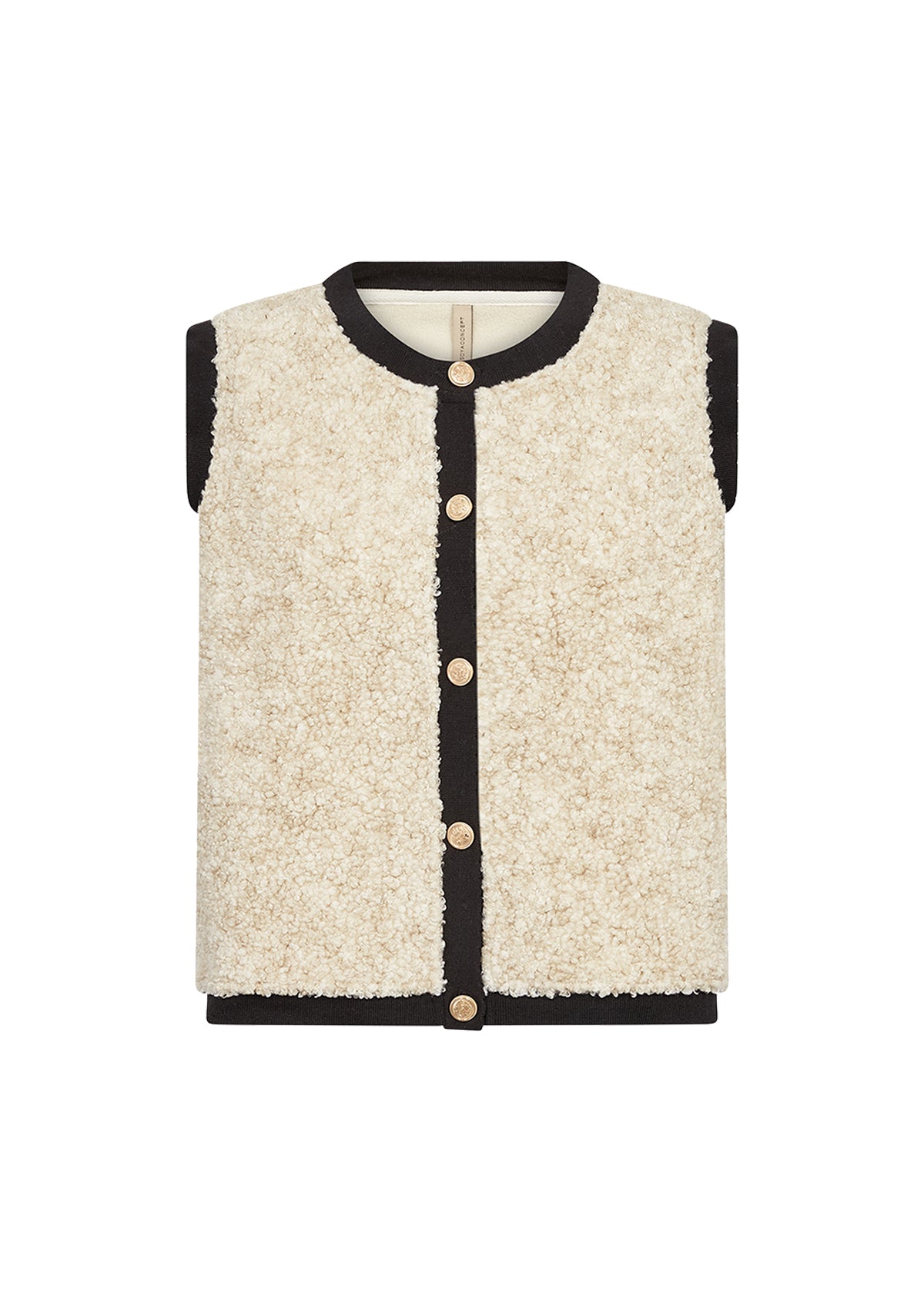 Soyaconcept Bessie Contrast Trim Bouclé Waistcoat