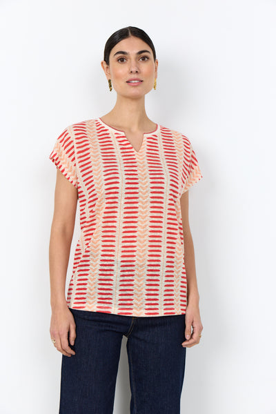 Soyaconcept Aretha Geometric Abstract Stripe T-Shirt